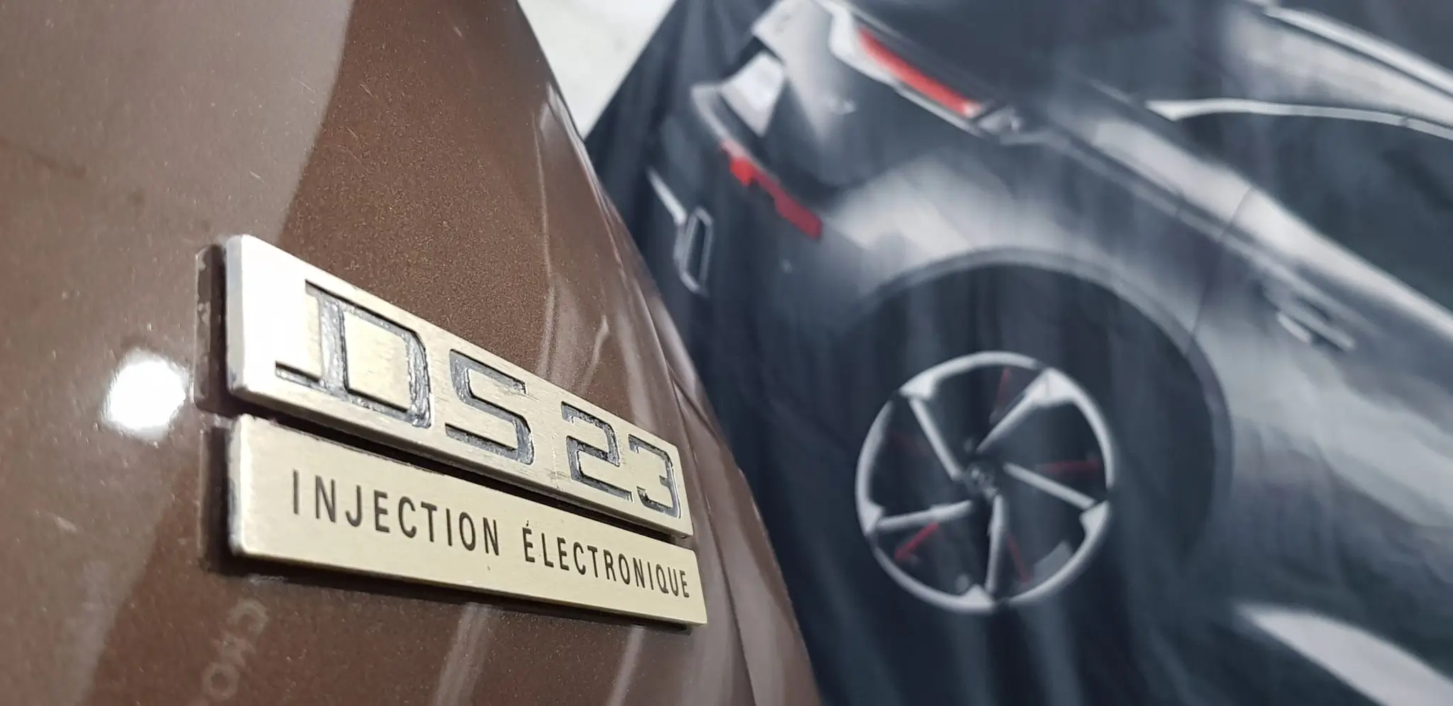 citroen ds23 marron detailing badge